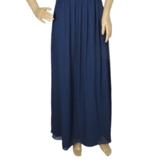 Bari Jay Navy Blue Floor Length Gown - Picture 2 of 10
